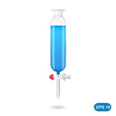 Cylindrical separating funnel