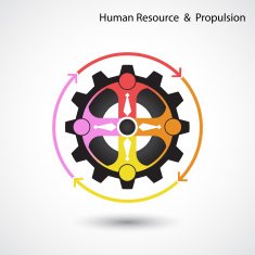 Human resource icon abstract logo design vector N2