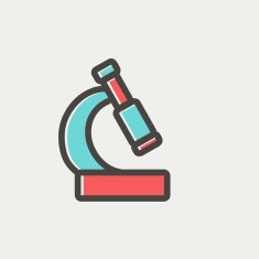 Microscope thin line icon N8