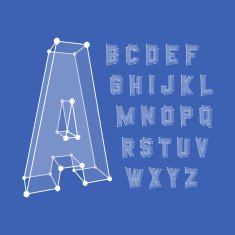 Alphabet set 3d vector illustration Design elements N5