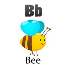 Alphabet B with Bee N2