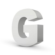white letter G N2
