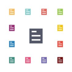 list flat icons set N5