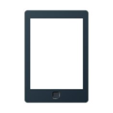 Portable e-book reader with clipping path for book and screen