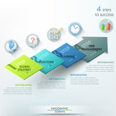 Modern infographics options banner N206