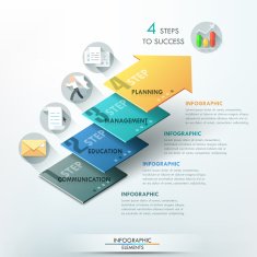 Modern infographics options banner N207