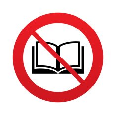 Don`t read Book sign icon Open book symbol