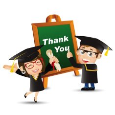 Graduate student Thank you Man Woman