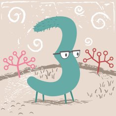 Cute alphabet Number 3