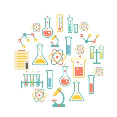 chemistry icons background N2