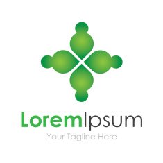 Green 4 concept partnership elements icon logo N2