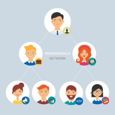 Professionals network Vector illustration flat style