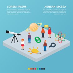 Science concept Vector illustration isometric style