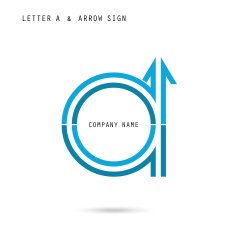 Creative letter A icon abstract design vector template