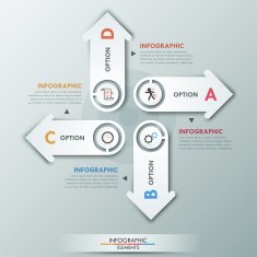 Modern infographics options banner N208