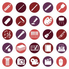 Vector Set of Art Icons N7