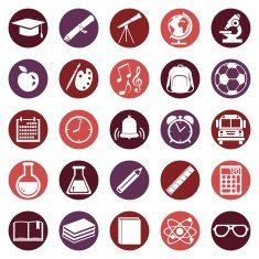 Vector Set of 25 School Icons N10