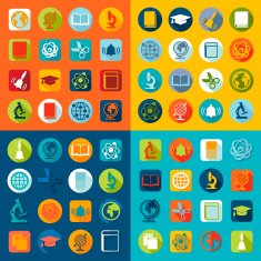 Set of education flat icons N130