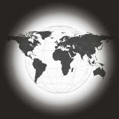Black World Map Vector N7