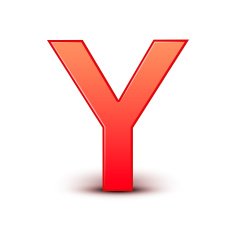 3d red letter Y N6