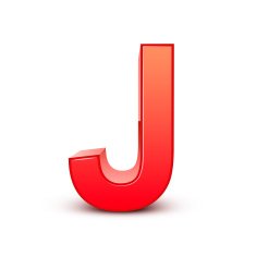 3d Red Letter J N8 Free Image Download