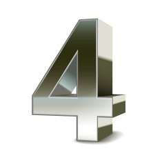 3d silver steel number 4 N2