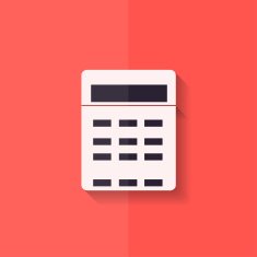 Calculator web icon Flat design