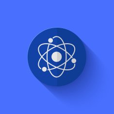 Vector modern flat blue circle icon N11
