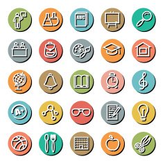 Education icons N237