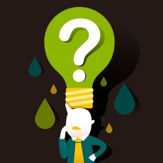 flat design concept of Q&A