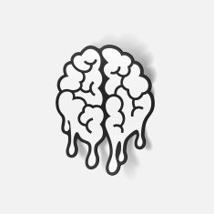 Realistic Design Element Brain Drop N34