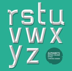 Alphabet modern style