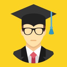 Vector Graduation Man Icon N2