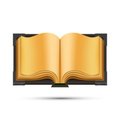Open Book isolated on white background Vector