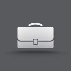 Vector of transparent business briefcase icon