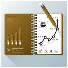 Organize Notebook Business Infographic Design Template