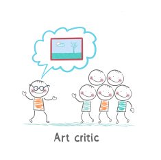 Art critic tells people about the picture N2