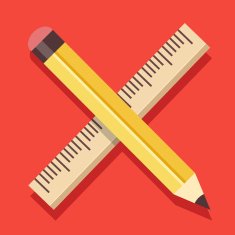 Vector Pencil And Ruler Icon N3