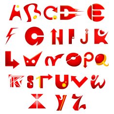 Colorful alphabet N8