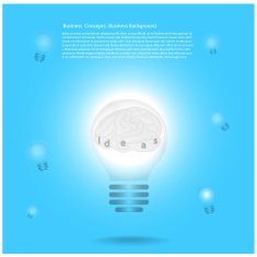 Creative Template with lamp bulb symbols