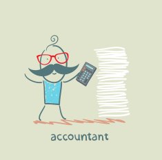 accountant with a calculator