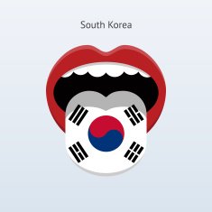 South Korea language Abstract human tongue