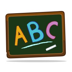 School Blackboard With ABC Chalk Alphabets N2