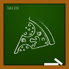 Vector pizza icon Eps10