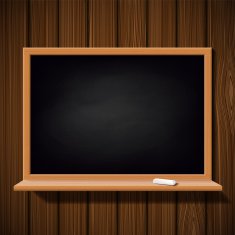 Blackboard with a chalk on wooden wall N2