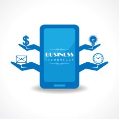 business icon with tablet design
