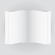 checkered notebook paper on gray background vector
