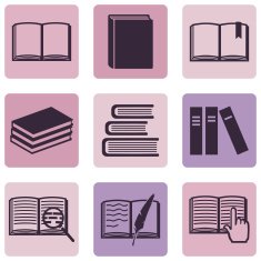 Vector Set of Books Icons N16