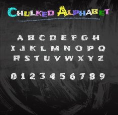 Chalkboard alphabet N4