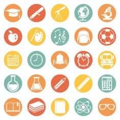Vector Set of 25 School Icons N12